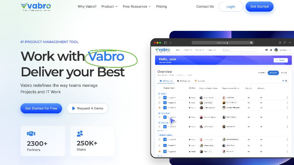 Perfil de la empresa Vabro: Gestión de proyectos transformacionales